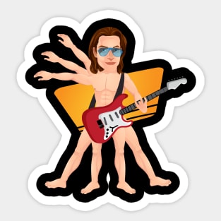 Da Vinci Vitruvian Guitar Man Sticker